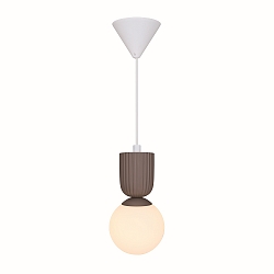 pendant luminaire SADIE E14 IP20, light brown dimmable