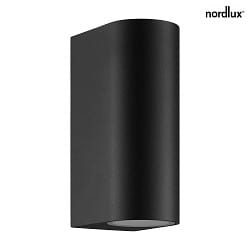 outdoor wall luminaire DION DOUBLE GU10 IP44, black dimmable