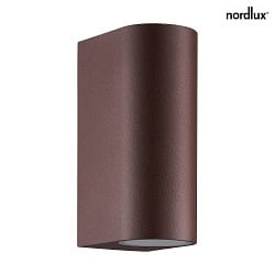 outdoor wall luminaire DION DOUBLE GU10 IP44, rust dimmable