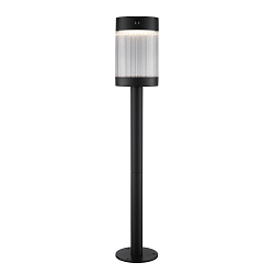 solar bollard lamp COUPAR with switch, with sensor IP44, mat, sand coloured 