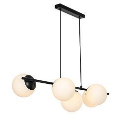 Luci a sospesione LILLY 5-Lampadine E14 IP20, nero dimmerabile