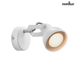 Lampada da parete ASLAK 1-Lampadina, con interruttore, regolabile GU10 IP20, bianco traffico 