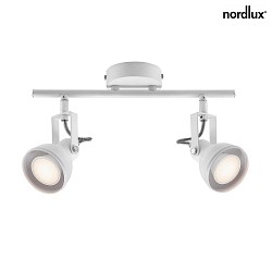 Barra dei riflettori ASLAK 2-Lampadine, regolabile GU10 IP20, bianco traffico dimmerabile
