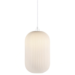 Nordlux Pendant luminaire MILFORD 20, shade  20cm, height 33.5cm, pendulum 300cm, E27, opal glass