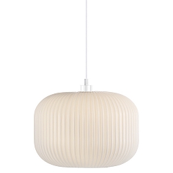 Nordlux Pendant luminaire MILFORD 30, shade  30cm, height 22.7cm, pendulum 300cm, E27, opal glass