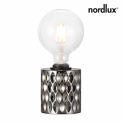 Nordlux Table lamp HOLLYWOOD, height 12.8cm, shade  10.8cm, E27, smoky glass / black