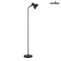 Nordlux Floor lamp ASLAK, shade  23cm, height 140cm, E27, black