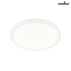 Nordlux LED Ceiling luminaire PLANURA,  42.4cm, height 2.3cm, 22W 2700K 2100lm 120, with MOODMAKER dimming, white