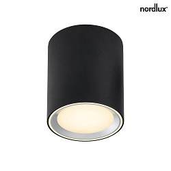 Nordlux LED Deckenleuchte / Downlight FALLON LONG, Hhe 12cm, 8.5W 2700K 500lm 110, mit MOODMAKER Dimmung, schwarz