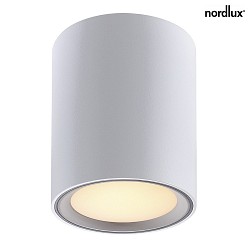 Nordlux LED Deckenleuchte / Downlight FALLON LONG, Hhe 12cm, 8.5W 2700K 500lm 110, mit MOODMAKER Dimmung, wei / stahl