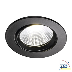 Nordlux LED Recessed Downlight FREMONT IP23,  8.5cm, 5.5W 4000K 345lm 36, swiveling 12, black