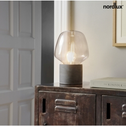 table lamp CHRISTINA E27 IP20, anthracite, smoky colour 