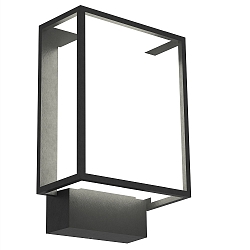 LED Auenwandleuchte NESTOR, IP44, 8W 2700K 550lm 120, schaltbar, schwarz / Diffusor wei