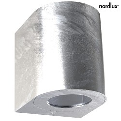Applique da esterno CANTO 2 su / gi, rotondo, regolabile, commutabile IP44, zincato/zinco 