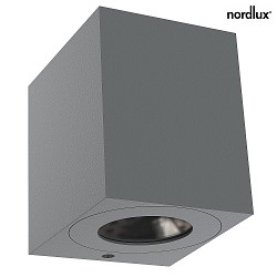 LED Outdoor Wandleuchte CANTO KUBI 2, IP44, 12W 2700K 500lm 2x75, Grau