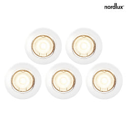 LED Einbaustrahler CANIS, 5er Set, 36, GU10, 4,7W, 2700K, 345lm, IP20, wei