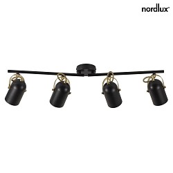 Ceiling spot LOTUS, 4 flame, E14, IP20, black/gold