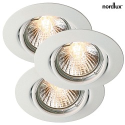 Nordlux Recessed spot set of 3 TRITON 3-KIT 28W, 3x28W, GU10, 2700K, 220lm, IP23, white