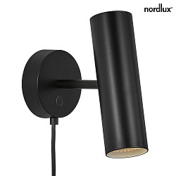 design for the people by Nordlux Wandstrahler MIB 6, GU10 max. 8W, IP20, schwenkbar 90, Schwarz