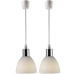 Nordlux Pendant luminaire set of 2 RAY 2-KIT, E14, IP20, chrome