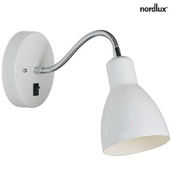 Nordlux Wall spotlight CYCLONE, E14, IP20, flexible arm, white