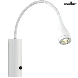 Nordlux LED Wall spotlight MENTO, 3W LED, 3000K, 130lm, IP20, flexible arm, white