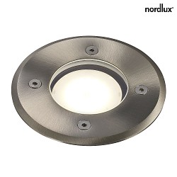 Nordlux Floor recessed luminaire PATO ROUND, GU10, IP67, stainless steel