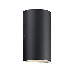 Nordlux LED Auenleuchte ROLD LED Wandleuchte, oval, 2x 5W LED, 3000K, 750lm, IP44, schwarz