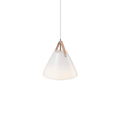 design for the people by Nordlux Pendant luminaire STRAP 27, 27cm, E27, IP20, frosted glass white