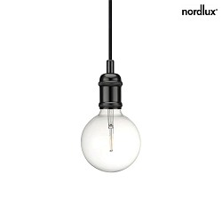 Luminaire  suspension AVRA E27 IP20, chrome, noir  