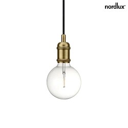 Luminaire  suspension AVRA E27 IP20, laiton antique, noir  