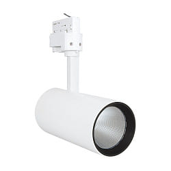 Faretto trifase TRACKLIGHT SPOT D85 90RA NFL regolabile, indietro, senza sfarfallio IP20, bianco opaco 