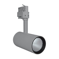 LED 3-Phasen-Strahler TRACKLIGHT SPOT D75 NFL,  7.5cm, CRi >90, UGR <16, verstellbar, 25W 3000K 1750lm 24, grau