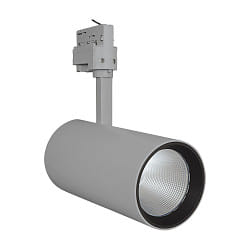 Faretto trifase TRACKLIGHT SPOT D95 90RA NFL regolabile, indietro, senza sfarfallio IP20, grigio calcestruzzo 