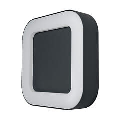 Outdoor LED Aufbauleuchte ENDURA STYLE SQUARE, IP44, 20.2 x 20.2cm, 13.5W 3000K, Dunkelgrau / Leuchtring opal