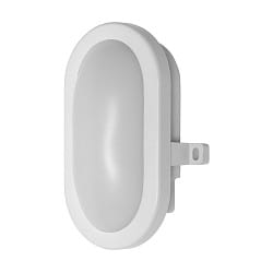 Outdoor LED Aufbauleuchte BULKHEAD, IP54 IK06, oval, 6W 4000K 420lm 120, PC / ABS-Abdeckung, Wei