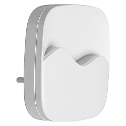 Eclairage de nuit  LUNETTA WAVE WHITE avec prise de courant, rsistant aux chocs, avec capteur de luminosit IP20