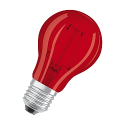 LED Deko-Filamentlampe STAR DCOR CLASSIC A60, E27, 2.5W 1000K 45lm 300, schaltbar, rot / klar