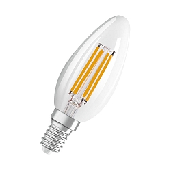 LED Kerzen-Filament SUPERSTAR PLUS CLASSIC B40 GLOWdim, E14, 4W 2200-2700K 470lm 300, dim-to-warm, klar