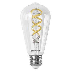 LED Filament-Birnenlampe SMART+WIFI EDISON RGBTW, E27, 4.8W RGB + 2700-6500K (Tunable White) 470lm 320, dimmbar, klar