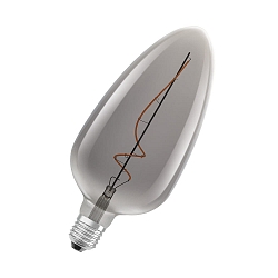 LED Filamentlampe Vintage 1906 CLASSIC C125 DIM 15, E27, 4W 1800K 140lm 300, dimmbar, Rauchglas klar