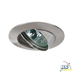 Luce da incasso PREMIUM LINE girevole GX5,3 IP23, ferro spazzolato