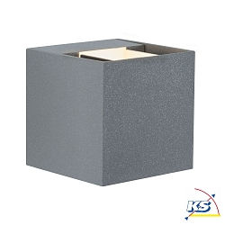 Paulmann Wall luminaire LED Cybo square, 2x3W, 8x8cm, gray