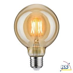 LED Vintage Globe 95, E27, 6.5W 1700K, Goldglas klar