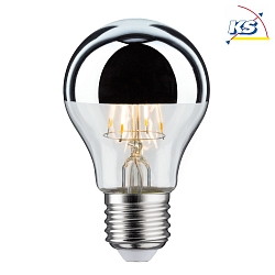 LED Filament Top mirrored Lamp Pear A60 NonDim, 230V, E27, 4.8W 2700K 580lm, silver