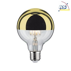 LED Deco Globe G95 Top mirrored Lamp GOLD, 230V, E27, 6.5W 2700K 600lm, dimmable