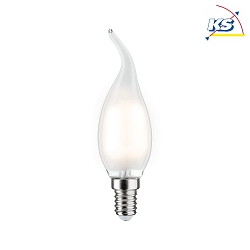 LED Filament Candle lamp wind gust, 230V, E14, 4.8W 2700K 470lm, dimmable, satin