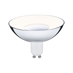 LED Reflektorlampe Edition Special,  10cm, innenverspiegelt, 230V, GU10, 4.9W 3000K 360lm, 3step dimmbar, Wei / Silber