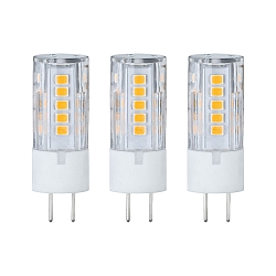 3er-Set LED NV-Stiftsockellampe STS, 12V, GY6.35, 3.58W 2700K 300lm, wei / klar
