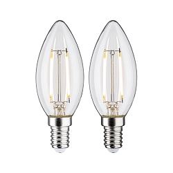 Ampoule  filament forme bougie FILAMENT C35 lot de 2, commutable E14 2,7W 250lm 2700K CRI >80 